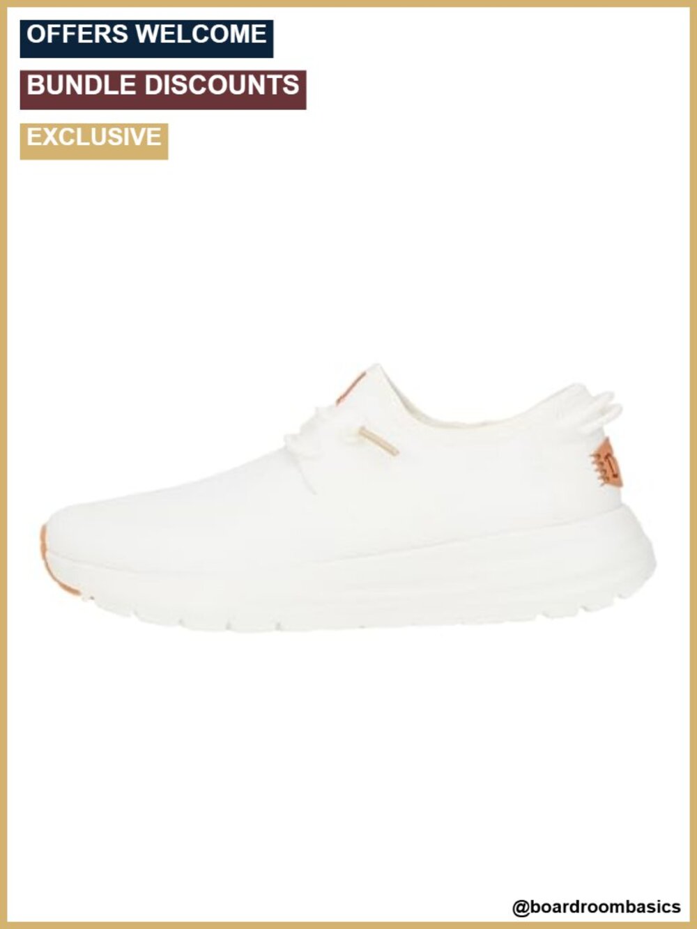 Lightweight Casual Slip On Sneaker with Elastic Laces, Breathable Knit, Memory